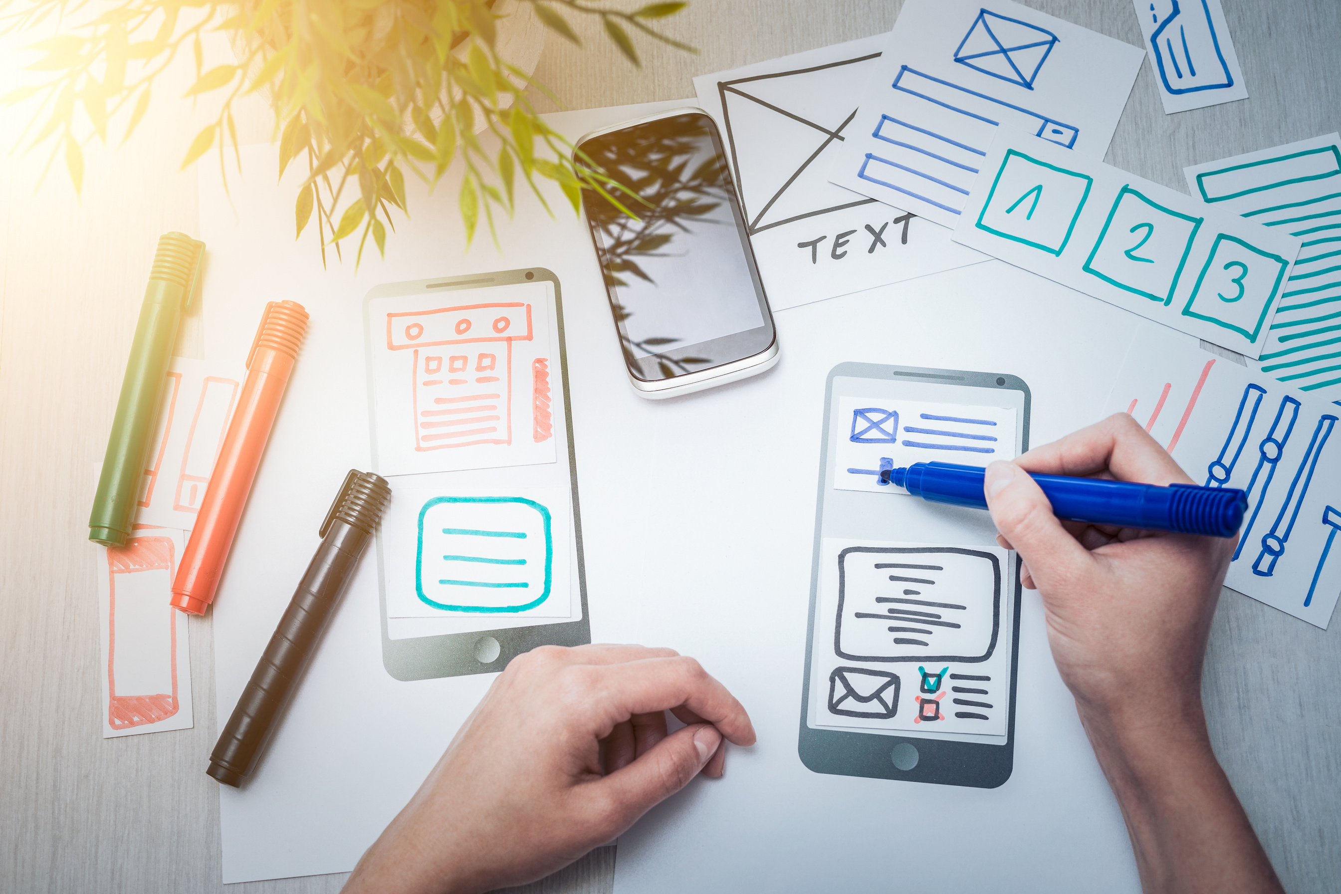 Designer Drawing Website Ux App Development